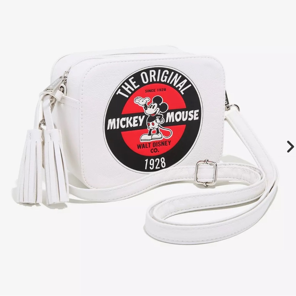 Loungefly Disney Mickey Mouse Convertible Bag White Crossbody Backpack Mini‎